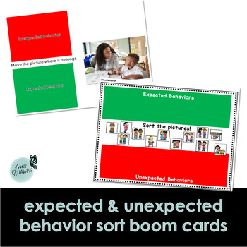 Preview of Expected & Unexpected Behavior Sort BOOM CARDS