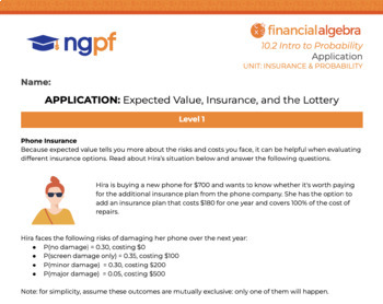 Preview of Expected Value, Insurance, and the Lottery