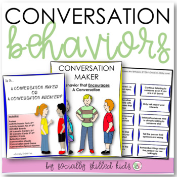 Preview of Conversation Skills Activities for Social Pragmatics & Perspective Taking K-5th