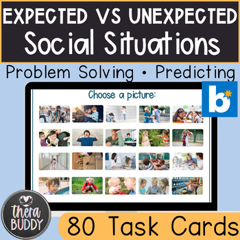 Preview of Expected and Unexpected Behaviors Social Situations BOOM Cards Digital Resource