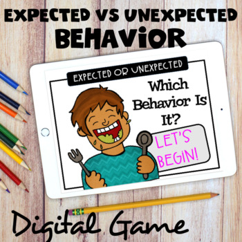 Preview of Expected versus Unexpected Behavior Digital Game | Digital Learning