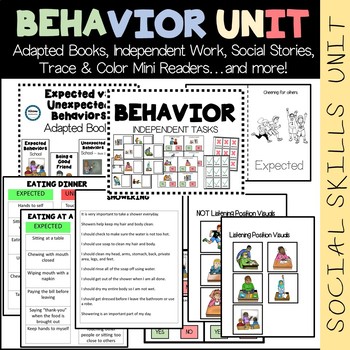 Preview of Expected vs. Unexpected Behavior Unit (sped/autism/middle/high school)