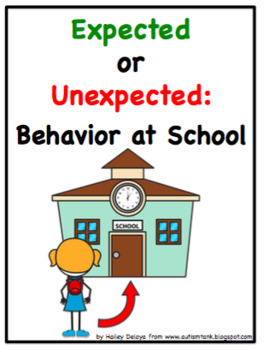 Preview of Expected vs. Unexpected Behavior at School (Adapted/Interactive Book)