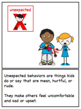 Expected Vs Unexpected Behavior At School Adapted Interactive Book