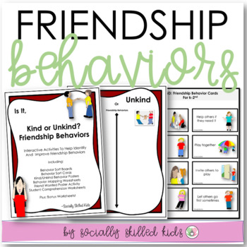 Preview of Friendship Behaviors -  Differentiated Activities for K-5th Grade