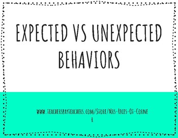 Preview of Expected vs Unexpected Instructional Lesson/Story - Self Regulation