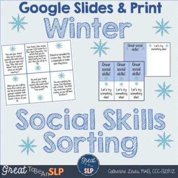 Social Skills Sorting Activity- Winter Themed By Great To Be An Slp