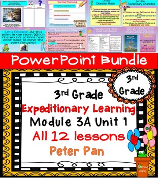 Preview of Expeditionary Learning 3rd Grade PowerPoint Bundle Module 3A Unit 1 Lessons 1-12