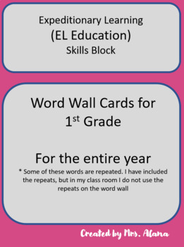Preview of Expeditionary Learning (EL Education) Word Wall Cards