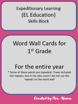 EL Education Kindergarten  Word Wall Cards FOR THE YEAR – Cowie's Kinders  Shop