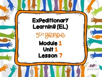 Preview of Expeditionary Learning (EL) Fifth Grade Module 1: Unit 1: Lesson 7 PowerPoint