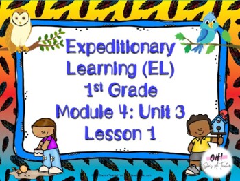 Preview of Expeditionary Learning (EL) First Grade Module 4: Unit 3: Lesson 1 PowerPoint