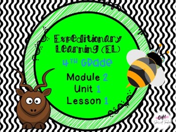 Preview of Expeditionary Learning (EL) Fourth Grade Module 2: Unit 1: Lesson 1 PowerPoint