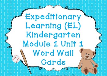 EL Education Kindergarten  Word Wall Cards FOR THE YEAR – Cowie's Kinders  Shop