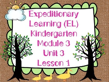 Preview of Expeditionary Learning (EL) Kindergarten Module 3: Unit 3: Lesson 1 PowerPoint