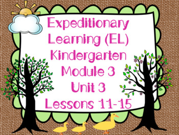 Preview of Expeditionary Learning (EL) Kindergarten Module 3: Unit 3: Lessons 11-15 PPTS