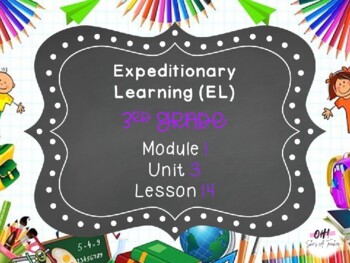 Preview of Expeditionary Learning (EL) Third Grade Module 1: Unit 3: Lesson 14 PowerPoint