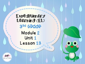 Preview of Expeditionary Learning (EL) Third Grade Module 2: Unit 1: Lesson 13 PowerPoint