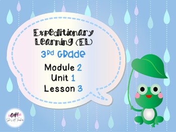 Preview of Expeditionary Learning (EL) Third Grade Module 2: Unit 1: Lesson 3 PowerPoint