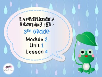 Preview of Expeditionary Learning (EL) Third Grade Module 2: Unit 1: Lesson 4 PowerPoint