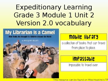 Preview of EL Grade 3 M1 U2 Version 2.0 Word Wall