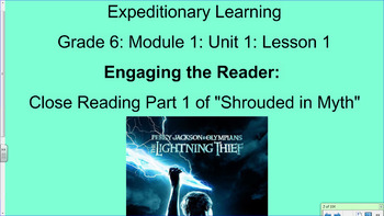 Preview of Expeditionary Learning Module 1, Unit 1, Grade 6