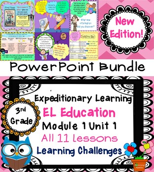 Preview of NEW EDITION! Expeditionary Learning 3rd Grade Power Point Lesson Bundle M1U1