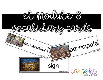 Preview of Expeditionary Learning Vocabulary Cards Grade 2 Module 3