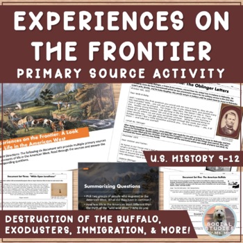 Preview of On the Frontier: Westward Expansion Primary Sources from Exodusters, Immigrants