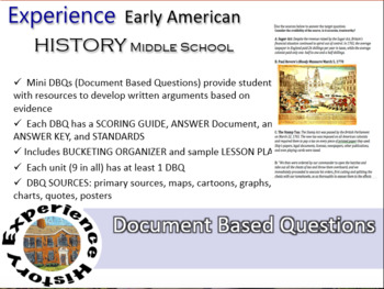 Preview of Experiencing Early American History: Mini DBQs / Middle School