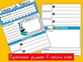 Preview of Experiment Planner and Record Sheet - Calkins Lab Reports - Science