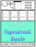 Experiment Sheets
