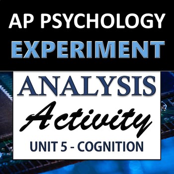 Preview of Experiment & Statistical Analysis Set - AP Psychology / AP Psych - Unit 5