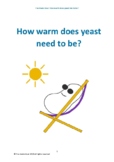 Experiment: how warm does yeast need to be?