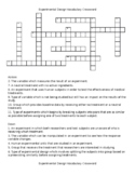 Experimental Design Crossword Puzzle
