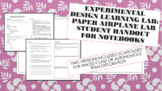 Experimental Design Learning Lab: Paper Plane Lab Student 