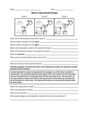Experimental Design PowerPoint Lesson Student Notes Page