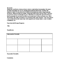 Scientific Method Experimental Design Scenario/Diagram: Mo