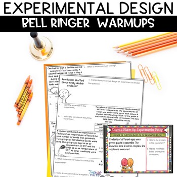 Preview of Experimental Design Science Bell Ringer Activity Back to School Science