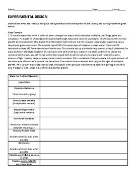 identifying research design worksheet