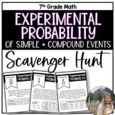 Experimental Probability Scavenger Hunt for 7th Grade Math