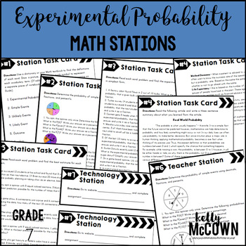 Preview of Experimental Probability Math Stations