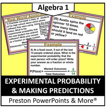 Preview of Experimental Probability and Making Predictions in a PowerPoint Presentation