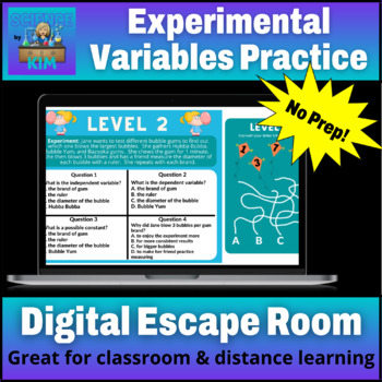 Preview of Experimental Variables Practice Digital Escape Room