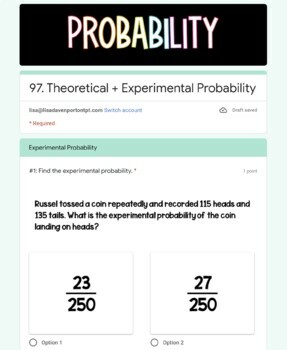 probability & statistics homework 2 theoretical probability