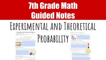 Preview of Experimental and Theoretical Probability Guided Notes - Editable