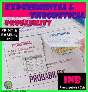 Preview of Experimental and Theoretical Probability PDF + EASEL