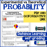 Experimental vs. Theoretical Probability Distance Learning