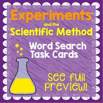 Preview of Scientific Method Activity - Word Search Task Cards