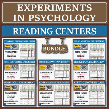 Preview of Experiments in Psychology - Volume 1: Reading Centers Bundle
